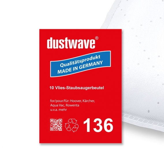 10 Staubsaugerbeutel | Staubsack (ca. 20 L) passend für Alutec - NTS 20 K, E von dustwave® Microvlies-Markenstaubbeutel –  Germa