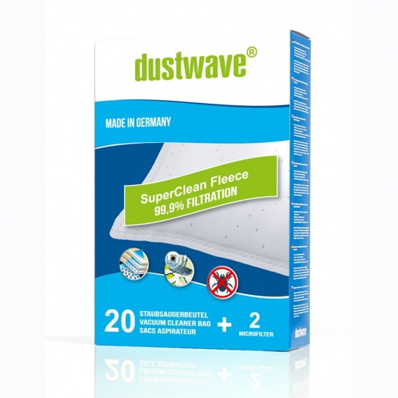 40 Staubfilterbeutel (Superpack) passend für Circon - grey Bodenstaubsauger - dustwave®  -  Germany