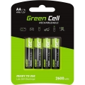 Green Cell 2600mAh 1.2V 4 Stck Vorgeladene NI-MH AA-Akkus - Akkubatterien AA/Mignon, sofort einsatzbereit, Starke Leistung, geri