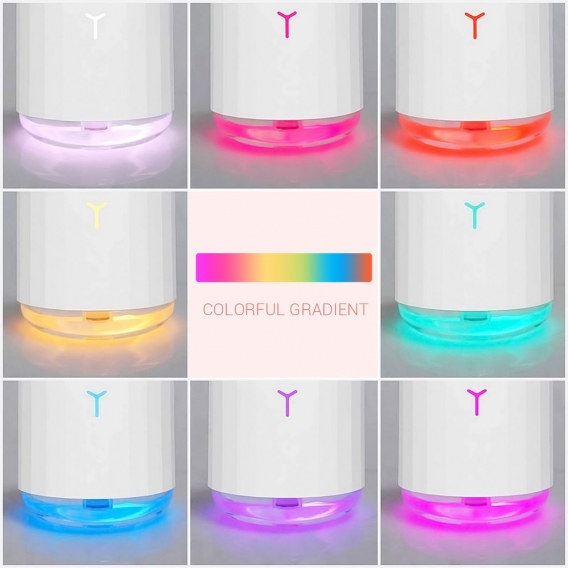 220ml Luftbefeuchter Ultraschall Elektrisch Aroma Diffusor mit 7 Farben LED Ideal für Baby, Bad, Yoga, Zuhause