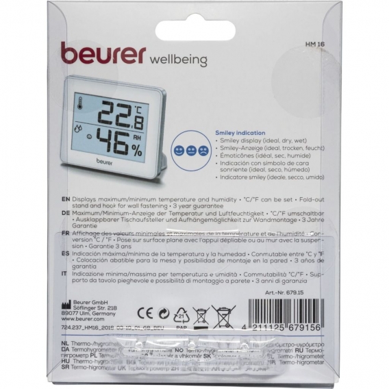 Beurer Thermo-Hygrometer HM16 weiß 679.15