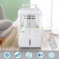 LZQ  3 in1 Mobiles Klimagerät Ventilator Luftkühler mit Fernbedienung 80W Klimaanlage Leise 6 Liter Kapazität Kühlender 450m³/h
