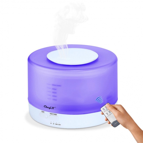 CkeyiN Diffuser 500MLSilent Ultraschall-Aromatherapie Diffusor Kühlen Nebel Luftbefeuchter Timer und Wasserlose Automatische Abs