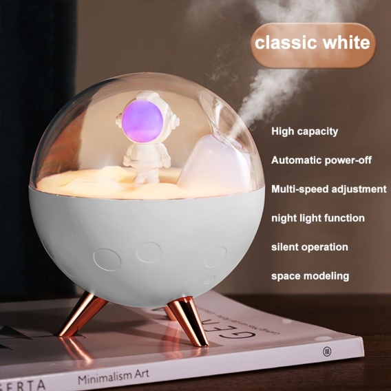 Astronaut Mini Elektrische Luft Diffusor Aromaöl LED Luftbefeuchter Nachtlicht Home 350ML