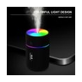 220ml Ultraschall Luftbefeuchter mit Rainbow LED Verlaufslicht, Mini-Aroma, Auto-Luftreinigungs Aromatherapie, USB, Schwarz