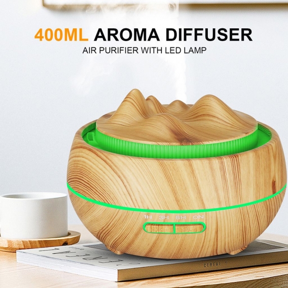 Aroma Diffusor Luftbefeuchter aetherisches oel Set mit 7 LED-Lichteinstellungen fuer Home Office Auto