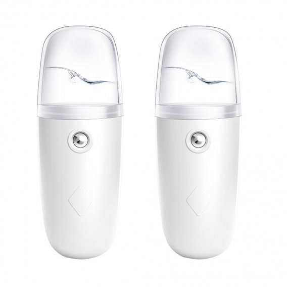 2 Stück Nano Gesichtsbefeuchter Mini Gesichtsbefeuchter Tragbare USB Handliche Hautpflegemaschine für Gesichtsfeuchtigkeit, Haut