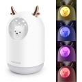 Mini-Luftbefeuchter mit einstellbarem Nebelmodus, 300 ml Wassertank, leiser Betrieb, 7-farbiges LED-Nachtlicht für Baby, Schlafz
