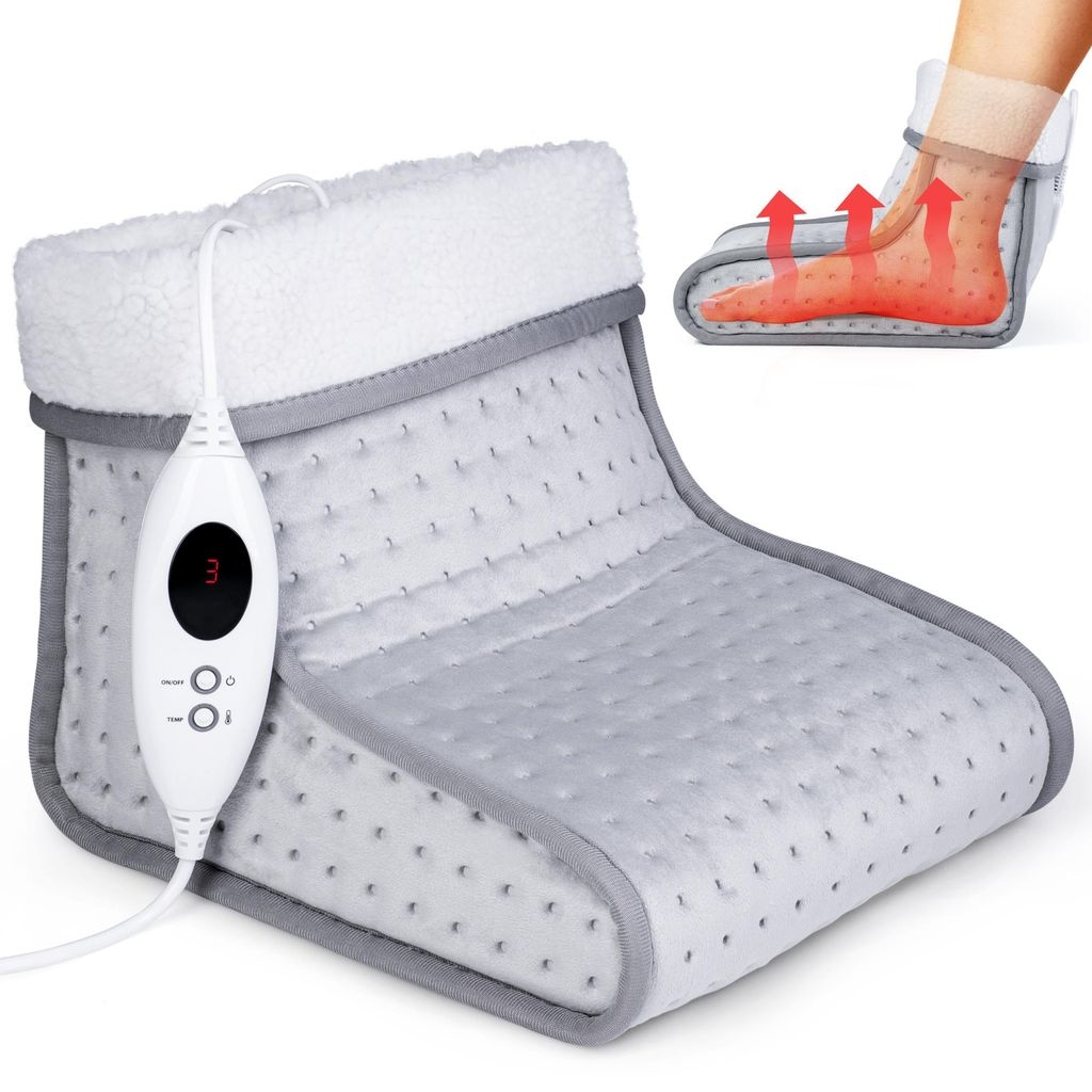 sinnlein Fußwärmer mit 6 Temperaturstufen & Timer | Fußheizung elektrisch |  Überhitzungsschutz & Abschaltautomatik