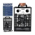 MASKO® Elektroheizer Heizlüfter Bauheizer mit integriertem Thermostat elektrisch Heizgerät mit 3 Heizstufen Heizgebläse für Inne