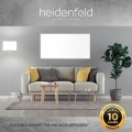Heidenfeld Infrarotheizung HF-HP100-1 weiß, Infrarotheizkörper, Schukostecker (600 Watt)