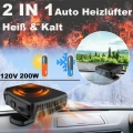 Melario 2 in 1 12V Auto Scheibenenteiser Heizlüfter Heizung Kühlung Defroster Demister