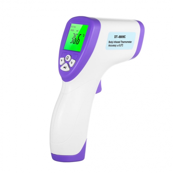 Digitales IR-Thermometer LCD Beruehrungsloses Infrarot-Thermometer ¡ã C / ¡ã F Messung der Koerpertemperatur an der Stirn 3-Farb
