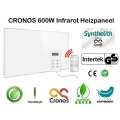CRONOS Heizpaneel IR Infrarot Heizung mit Thermostat und Überhitzungsschutz - CRONOS 600W Heizplatte - Deutscher Hersteller - GS