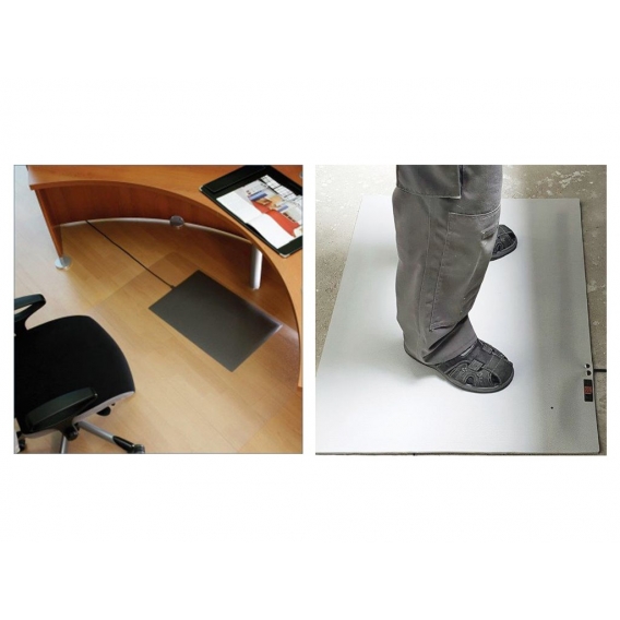 Infrarot Bodenheizmatte Heizmatte grau für Innen und Außen Schalter Fußheizmatte