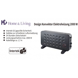 More about HC Home & Living Design-Konvektor Elektroheizer Schnellheizer Heizer Heizung Heizkörper 2000 W
