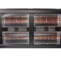 Heatlight HLQB Quarz schwarzer Infrarotstrahler 6000 Watt mit 2 versch. Lampenfarben, Farbe Lampe:Platinum