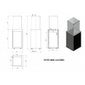 Terrassenheizer Patio Mini Glas schwarz gesteppt automatische Steuerung 8,2kW