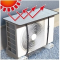 Wärmepumpenabdeckung für Außenklimaanlage, Sonnenschutz 5 mm dicke Anti-UV-Aluminiumfolie wasserdicht staubdicht mit Schnalle ge