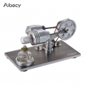Aibecy Mini Heissluft Stirling Motor Modell Waermeenergie Stromerzeuger Maschine mit LED-Licht Paedagogisches Spielzeug Physik E