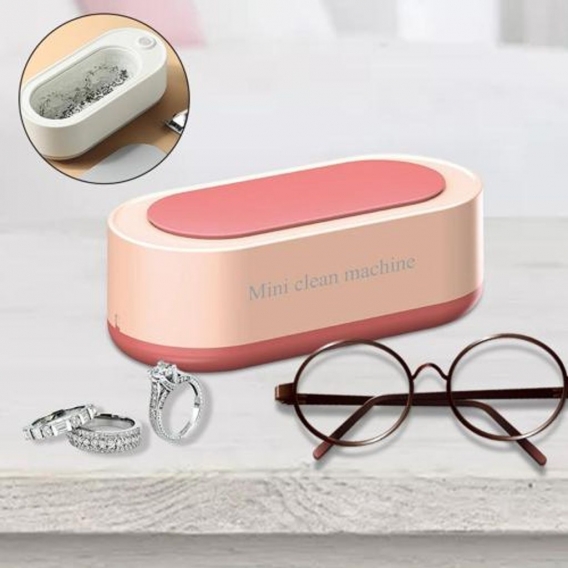 Mini-Ultraschall-Schmuckreiniger, wiederaufladbare USB-Hochfrequenz-Vibrations-Brillenreinigungsmaschine für Schmuckmünzen, Rasi