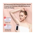 IPL Permanent Hair Removal System Ger?t 9 Stufen Haarentferner 600.000 Blitze Eiskaltes LCD-Display fš¹r Frauen Gesicht Beine Ar
