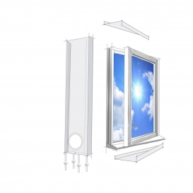 More about Alpina Fensterabdichtung 220cm Für Mobile Klimageräte und Abluft-Wäschetrockner, Window Kit Universal passend für alle Schlauchg