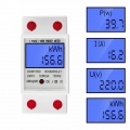 LCD Einphasen Stromzaehler geeicht für 5(80) A 230V 2 polig DIN Schiene Elektrizitätszaehler