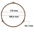 Universal Ersatz Drehring 18cm für Mikrowellen Drehteller | Ø Rad 1,6 cm | Drehscheibe passend für AEG, Siemens, Bosch, Severin 