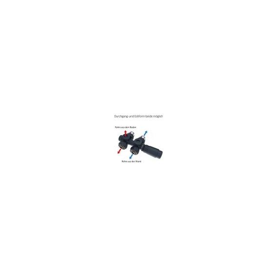 EMKE Anschlussarmatur Ventil mit Thermotstat für Heizkörper Handtuchtrockner, 7 Verstellgetriebe, φ16*G1/2", Anthrazit