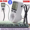 2X LCD Digitale Intelligenter Temperaturregler EU Steckdose Thermostat Zeitschaltuhr Timer Schalter 230V 3680W -40 ℃  120 ℃