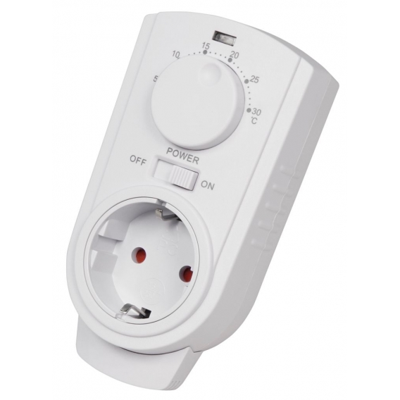Steckdosen-Thermostat McPower "TCU-330", 5-30°C, max. 3500W, 230V
