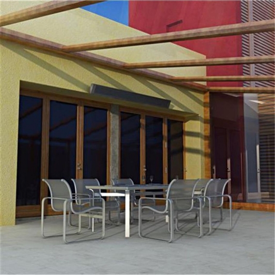 Fenix Infrarot Heizstrahler ECOSUN für Terrasse/Balkon Schwarz 1500 Watt (158 x 14 x 4,5cm)
