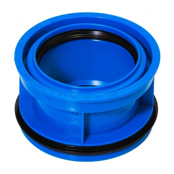 Airfit Abwasser-Innenreduzierstück PP, blau, für dickwandige Rohre DN110/75, 10875IR