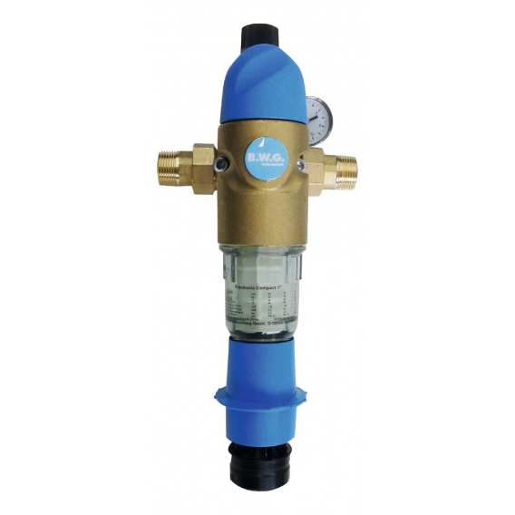 Sanitop-Wingenroth Hauswasserfilter rückspülbar |  integrierter Druckminderer & Entlüftungsventil | Typ 1 '' | 1,5-16 bar | 30-4