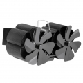 12 Blätter wärmebetriebener Ofenventilator Kaminventilator für zu Hause Holzscheitbrenner Kamin, der warme Luft effizient zirkul