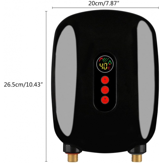 Durchlauferhitzer Küche - 6500W Mini Durchlauferhitzer Elektronische mit LCD Anzeige Instant Temperatur, erührungssteuerung, Ohn