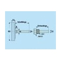 Bimetall-Einschraubthermometer mit Tauchhülse G1/2" Messing : 100mm Länge: 100mm