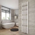 Heilmetz Badheizkörper Weiß Handtuchtrockner 180 x 40 cm Mittelanschluss Heizung Handtuchwärmer für Bad Zimmer 6㎡
