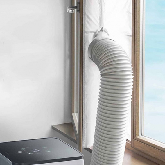 Jopassy Fensterabdichtung 400cm für Mobile Klimageräte Klimaanlagen Wäschetrockner Ablufttrockner Klima- & Heizgeräte Zubehör Ho