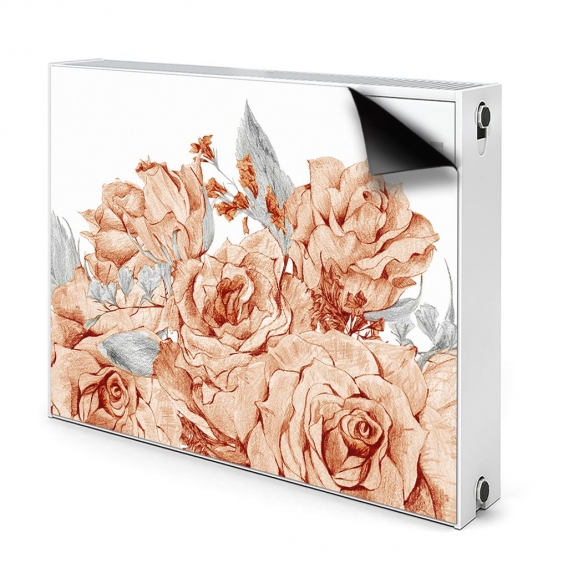 Magnet Heizkörper Heizkörper-Abdeckung Heizkörperabdeckung 100x60 cm  - Blühen, rosen