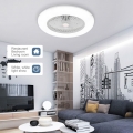 36W Intelligent Deckenleuchte Deckenventilator mit Beleuchtung Fernbedienung LED-Leuchte (Grau)