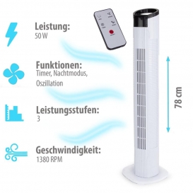 More about Grafner® Turmventilator mit Fernbedienung und Schwenkfunktion