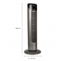 TECVANCE Tower Fan PLUS - Turmventilator mit Fernbedienung, Säulenventilator leise, 80° Oszillation (schwenkbar)