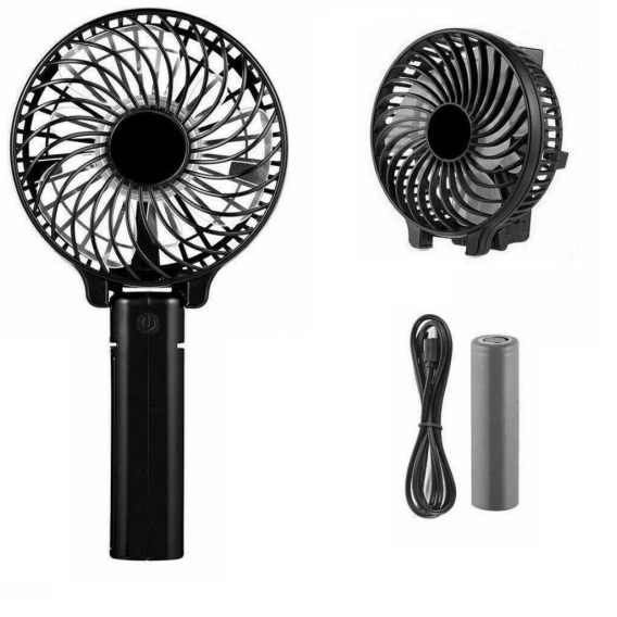 Mobiler Ventilator Hand Fan 2-in-1 mit Powerbank 3 Schnelligkeitsstufen Aufladbar