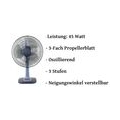 Echos Tischventilator oszillierend | Ventilator | Table Fan | Ø ca. 42 cm | 45 Watt