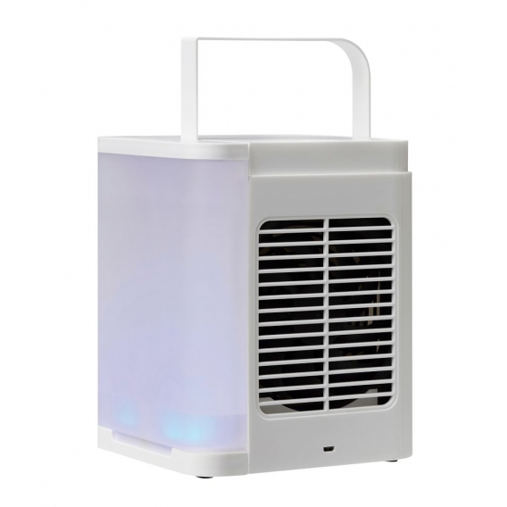 Cool HP Tischventilator, Luftkühler mit 500ml Wassertank, Luftbefeuchter Tragbar & Kompakt, 3 Geschwindigkeiten, Blaues LED-Lich