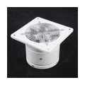 6 Zoll Badlüfter Einbauventilator Geräuschloser Wandlüfter WC Abluftventilator Fenster Rauchventilator Wandmontage (Weiß)