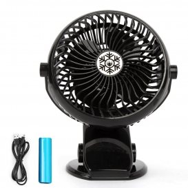 More about Mini Ventilator USB Tischventilator 360° einstellbar Schreibtisch Clip Lüfter 3 Geschwindigkeiten Mini Fan mit 18650 Akuu