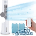 Klarstein Mobiles Klimagerät ohne Abluftschlauch - Luftkühler mit Wasser Ventilator Luftbefeuchter Timer Funktion - 2,5L Wassert